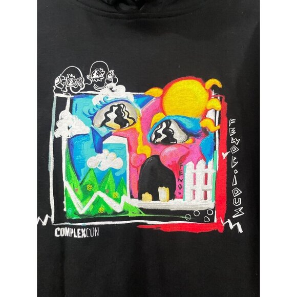 FEWOCiOUS x ComplexCon Exclusive Hoodie Sweater Long Beach Black Sz 2XL Graphic - Picture 3 of 6